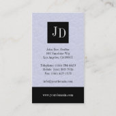 Wohnrealtor-wirkliches Anwesen-Monogramm-Platin Visitenkarte (Rückseite)