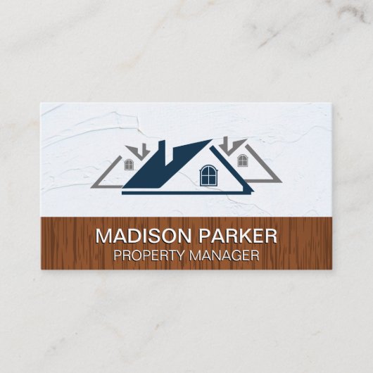 Wohnrooftops | Holzkleckwand Visitenkarte (Vorderseite)