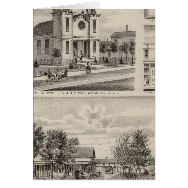 Wohnsitz, Bauernhof, Kirche und Lager in Minnesota (Vorne)