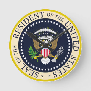 Wohnsitz der Vereinigten Staaten Runde Wanduhr