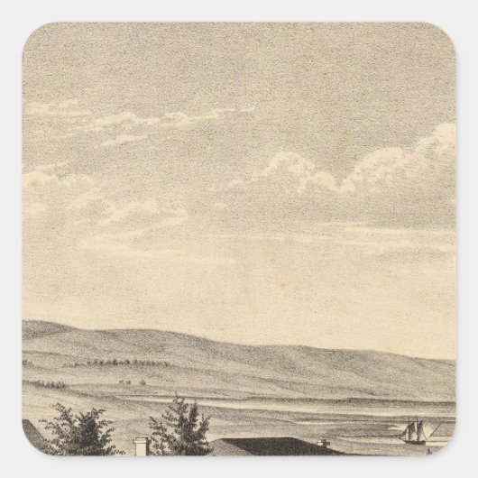 Wohnsitz Dixon Quadratischer Aufkleber (Vorderseite)