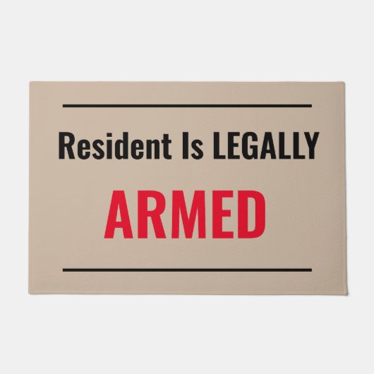 Wohnsitz ist LEAGAL ARMED Fußmatte (Vorderseite)