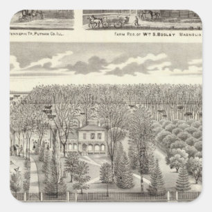 Wohnsitz Maple Grove Quadratischer Aufkleber