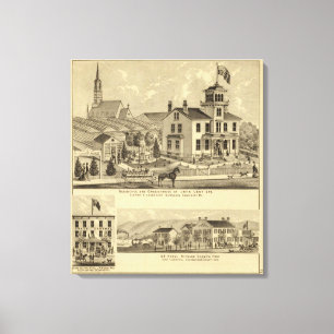 Wohnsitz und Gewächshaus von John liehen Sewickle Leinwanddruck