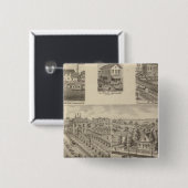 Wohnsitz und Mühle von L & J Keller Button (Vorne & Hinten)
