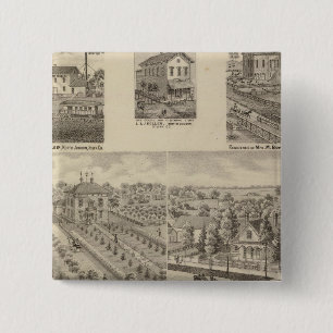 Wohnsitz und Mühle von L & J Keller Button