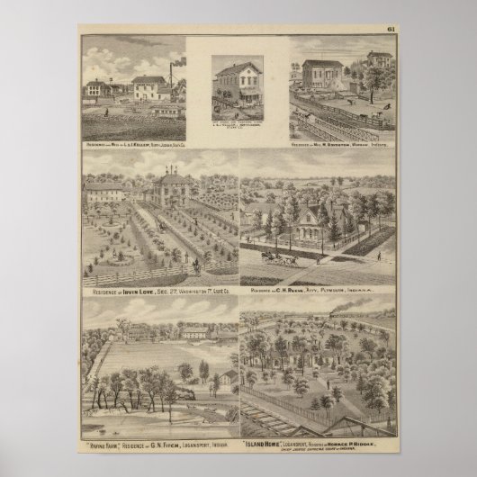 Wohnsitz und Mühle von L & J Keller Poster (Vorne)