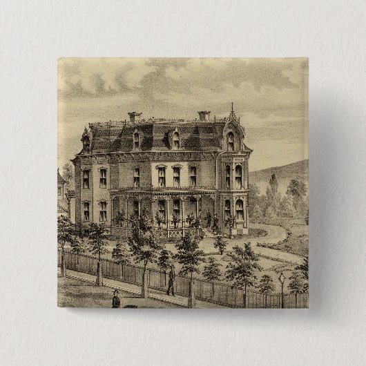 Wohnsitz von AM Brown Button (Vorderseite)