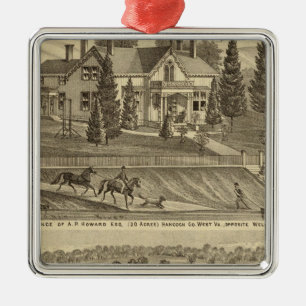 Wohnsitz von AP Howard Hancock Silbernes Ornament