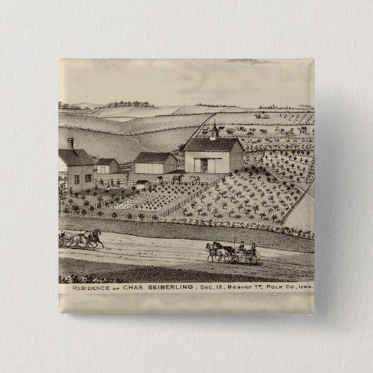 Wohnsitz von C Seiberling Button (Vorderseite)