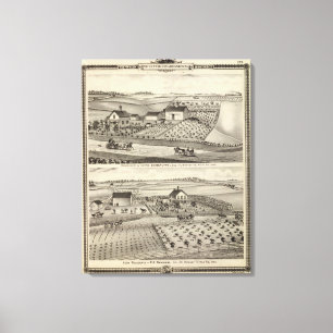 Wohnsitz von C Seiberling Leinwanddruck