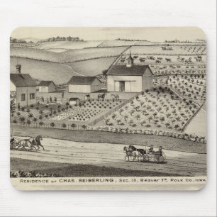 Wohnsitz von C Seiberling Mousepad