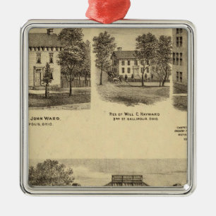 Wohnsitz von Dr. Joseph Shallcross Silbernes Ornament