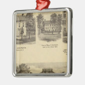 Wohnsitz von Dr. Joseph Shallcross Silbernes Ornament (Links)