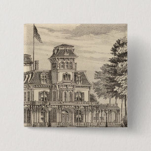 Wohnsitz von Genl HH Baxter in Rutland Vermont Button