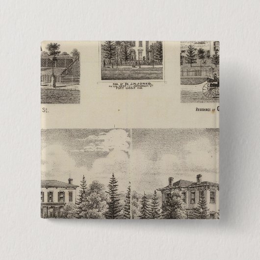 Wohnsitz von Henry Baker und anderen Button (Vorderseite)