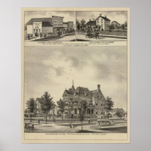 Wohnsitz von JD Hügel, Kansas Poster