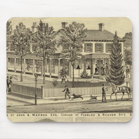 Wohnsitz von John A Warden Sewickley Mousepad (Vorne)