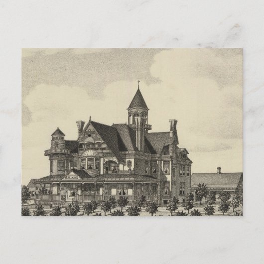 Wohnsitz von John D Knox, Topeka, Kansas Postkarte (Vorderseite)