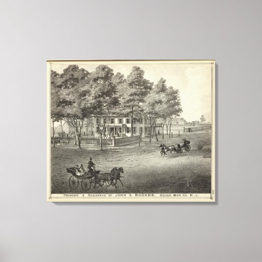 Wohnsitz von John S Rogers in Manasquan, NJ Leinwanddruck (Vorderseite)