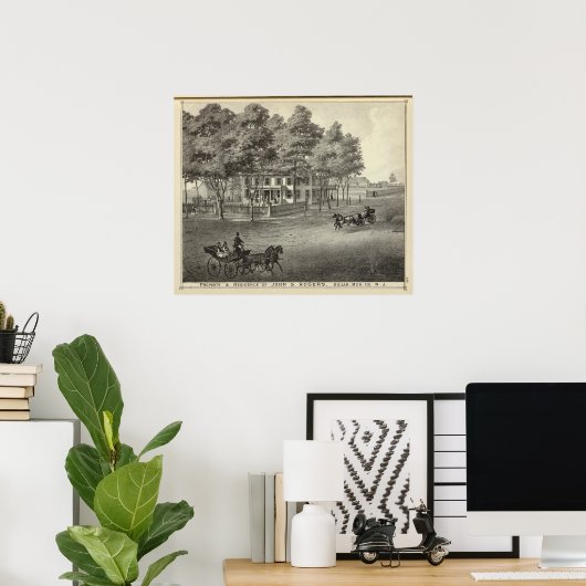 Wohnsitz von John S Rogers in Manasquan, NJ Poster (Heimbüro)