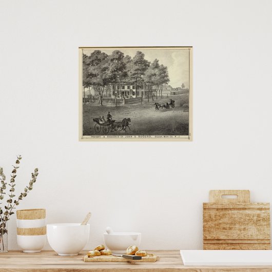 Wohnsitz von John S Rogers in Manasquan, NJ Poster (Küche)