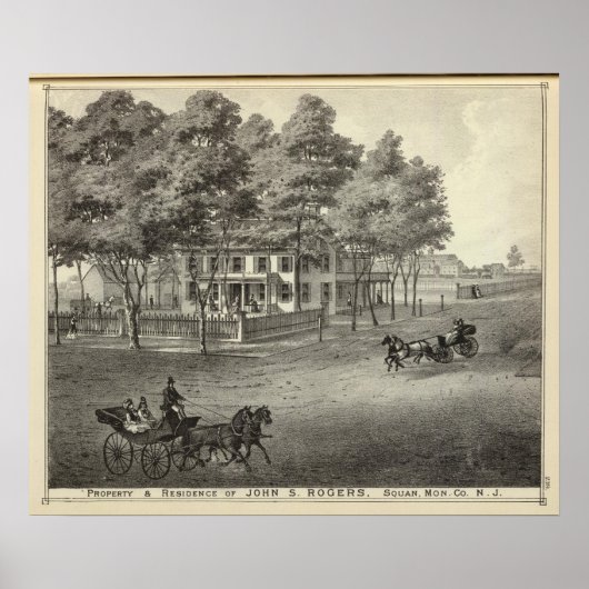 Wohnsitz von John S Rogers in Manasquan, NJ Poster (Vorne)