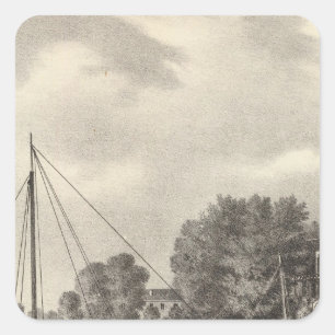 Wohnsitz von Joseph Francis, Toms Fluss, NJ Quadratischer Aufkleber