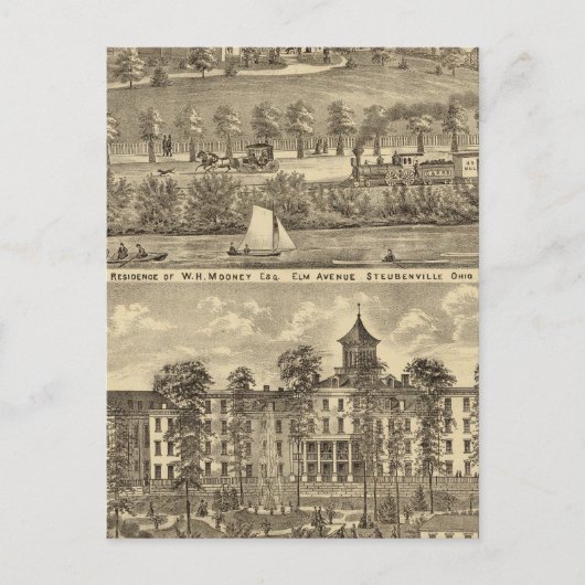 Wohnsitz von WH Mooney Postkarte (Vorderseite)