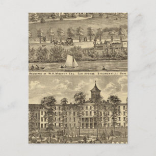 Wohnsitz von WH Mooney Postkarte