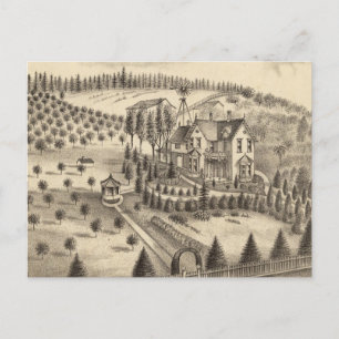 Wohnsitz von WH Pepper, Petaluma Tp Postkarte