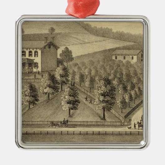 Wohnsitz von William Schrader Ornament Aus Metall (Vorne)