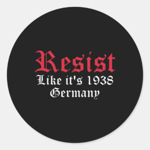 Wohnsitz wie es ist 1938 Deutschland 5 Runder Aufkleber