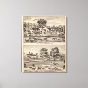 Wohnsitze des Tales Ridge und Buell Leinwanddruck