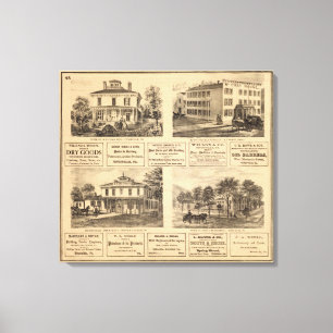 Wohnsitze, Hotels, Titusville, Franklin Leinwanddruck