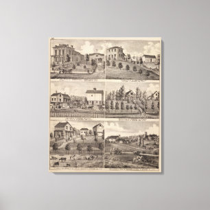 Wohnsitze in Rochester und im Dodge, Minnesota Leinwanddruck