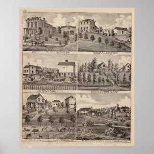 Wohnsitze in Rochester und im Dodge, Minnesota Poster
