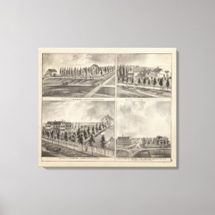 Wohnsitze und Speicher in Zumbrota und in Norwegen Leinwanddruck