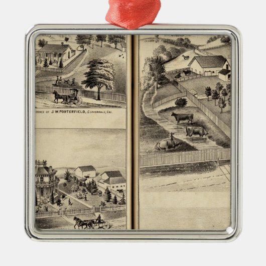 Wohnsitze von Gd-Litze, JM Bowles Silbernes Ornament (Vorne)