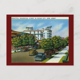 Wohnstraße, Ocean City, New Jersey Vintag Postkarte