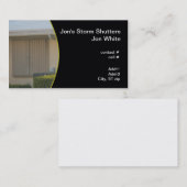 Wohnsturm-Fensterladen Visitenkarte (Vorne/Hinten)