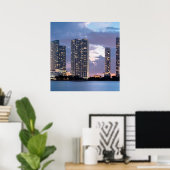 Wohntürme an der Küste von Miami Poster (Heimbüro)
