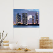 Wohntürme an der Küste von Miami Poster (Küche)