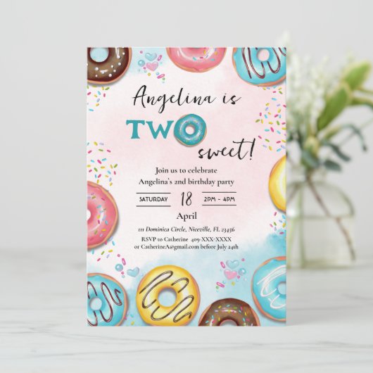 Wohnung 2. Geburtstagskarte. Einladung (Stehend Vorderseite)