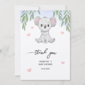 Wohnung Dankeschön Karte für Babydusche. (Vorderseite)