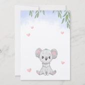 Wohnung Dankeschön Karte für Babydusche. (Rückseite)