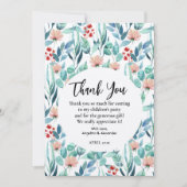 Wohnung Dankeschön Karte für eine Babydusche mit D (Vorderseite)