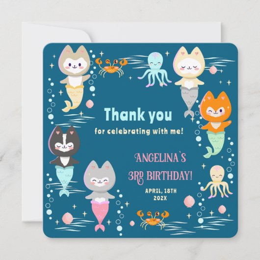 Wohnung Dankeschön Karte zum 3. Geburtstag. (Vorderseite)