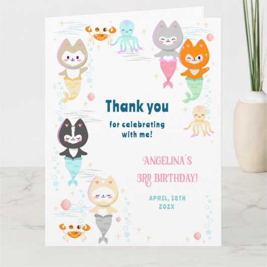 Wohnung Dankeschön Karte zum 3. Geburtstag. (Vorderseite)