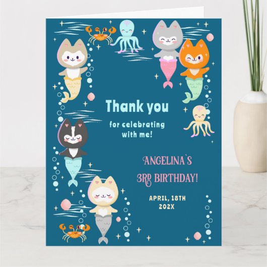 Wohnung Dankeschön Karte zum 3. Geburtstag. (Vorderseite)